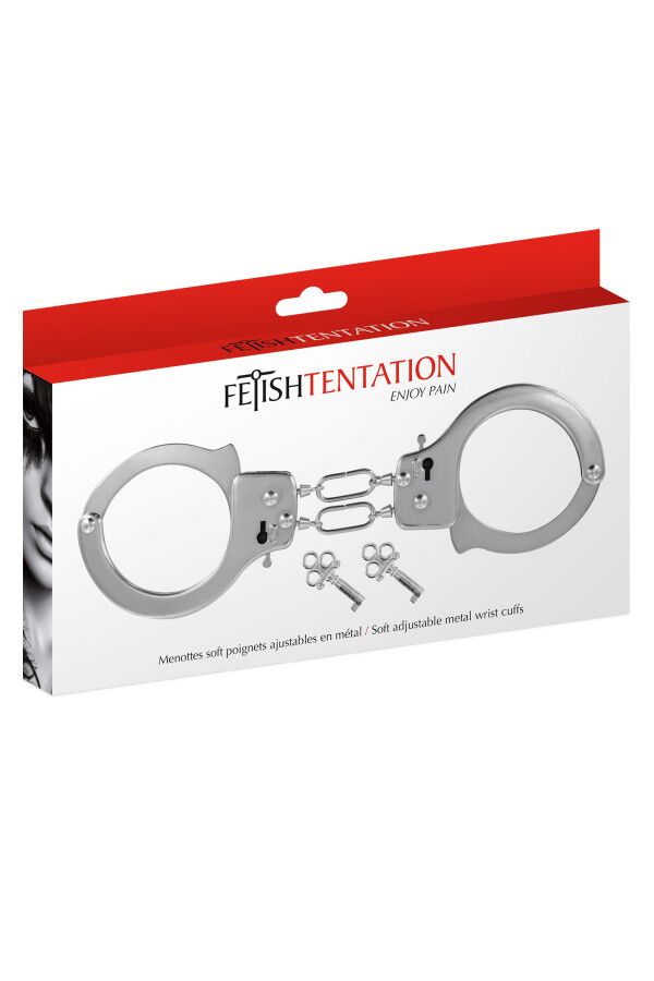    Fetish Tentation Soft adjustable metal wrist cuffs