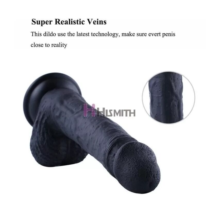 -   Hismith 8.3» Silicone Dildo Black, 21  4,5 