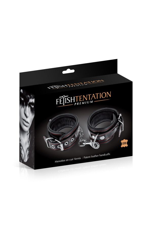  Fetish Tentation Premium Patent leather handcuffs, 