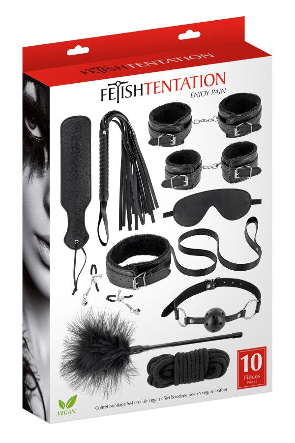   BDSM Fetish Tentation SM Bondage Box in vegan leather, 10 , 