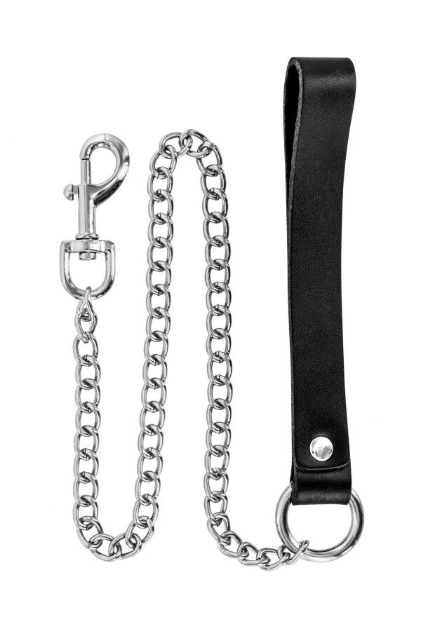  Fetish Tentation Premium Metal leash with cowhide leather wrist 72 