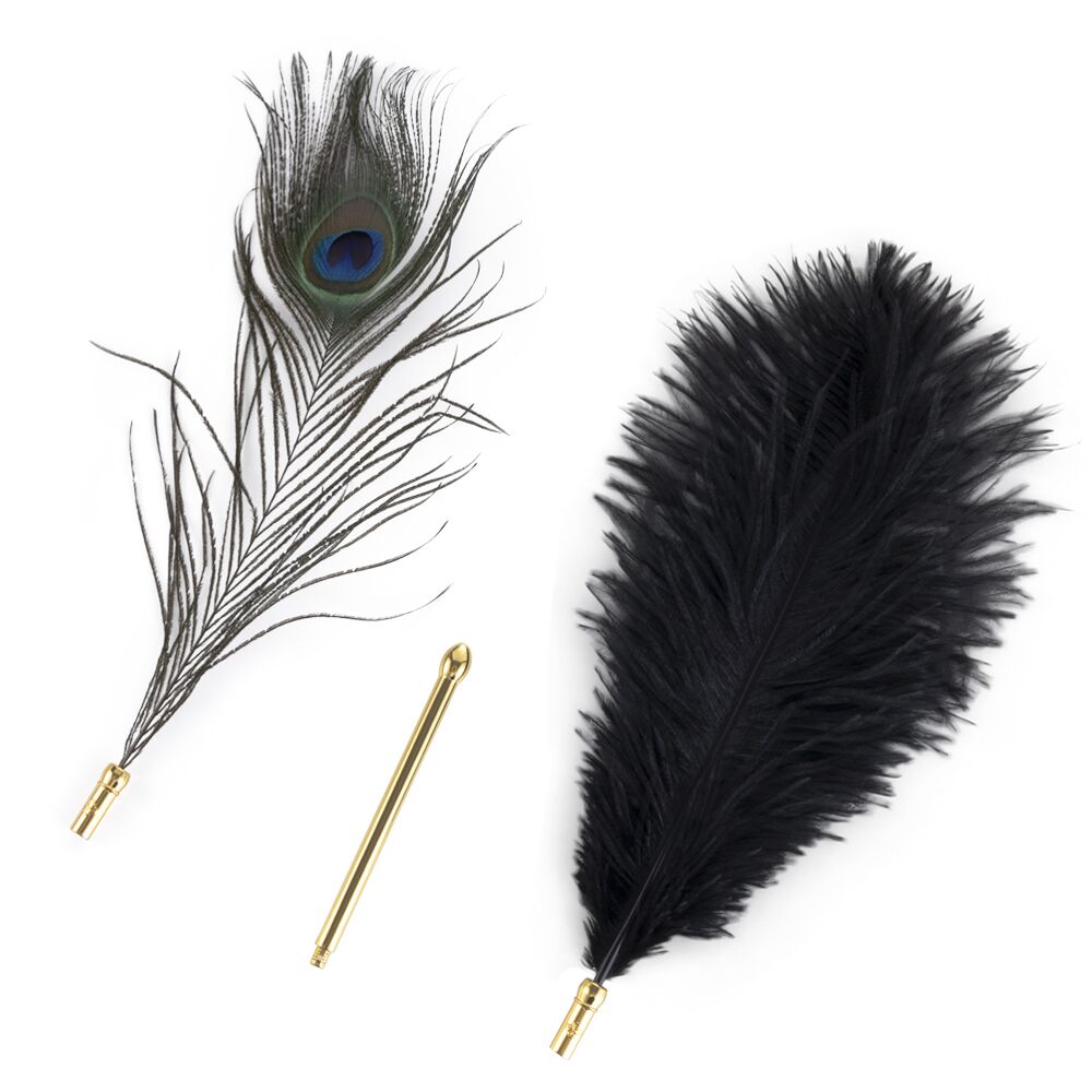     LOCKINK SEVANDA Natural Peacock Flirting Feather Tickler