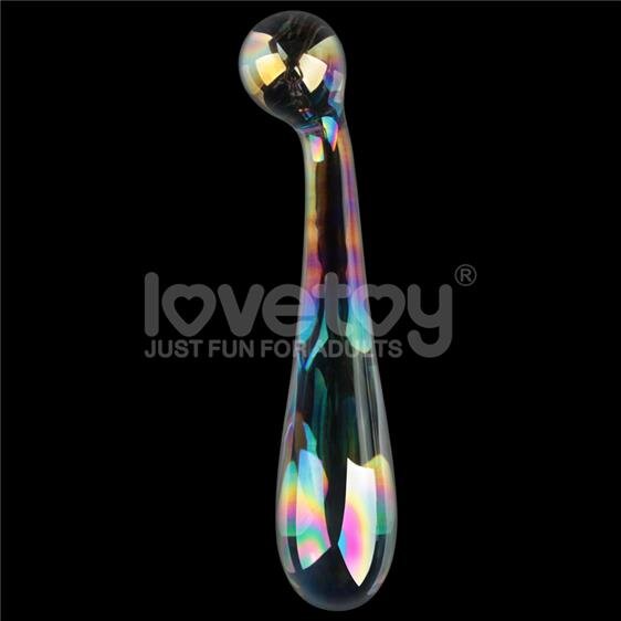   Twilight Gleam Glass Dildo Alluring Arc, , 17  3,4 