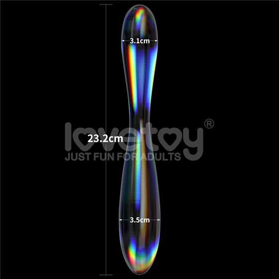    Twilight Gleam Glass Dildo Double Delight, 23,2  3,1-3,5 