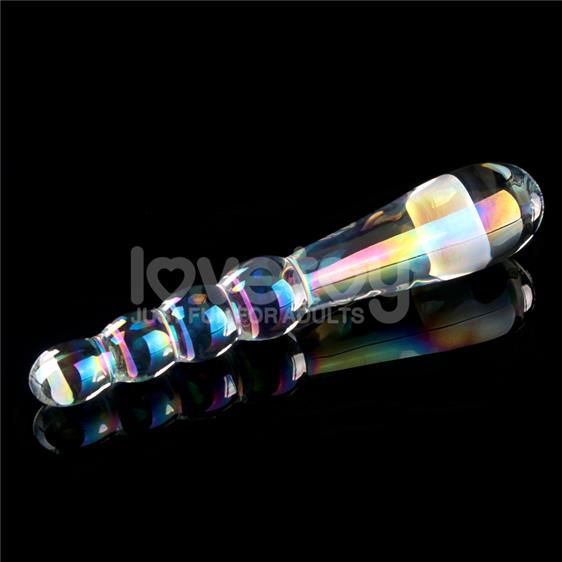   Twilight Gleam Glass Dildo Rising Ripples, 19  1,9-3,5 