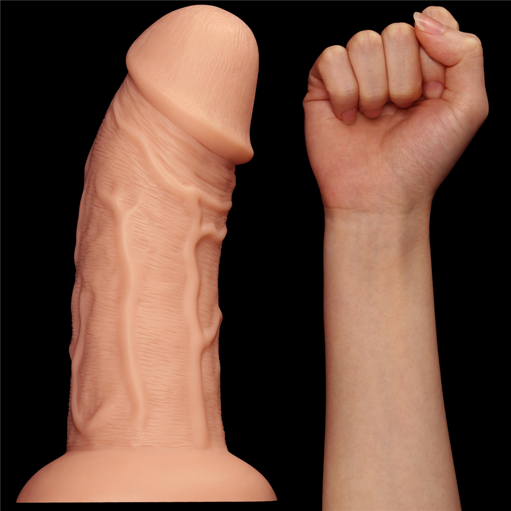    Realistic Curved Dildo Flesh 9.5 LoveToy, 24  6,6 