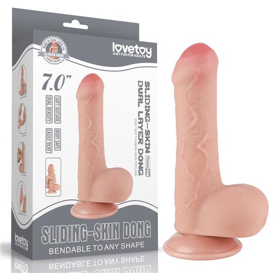     Sliding-Skin Dual Layer Dong 7» Flesh LoveToy,  , 18,3  3,5 