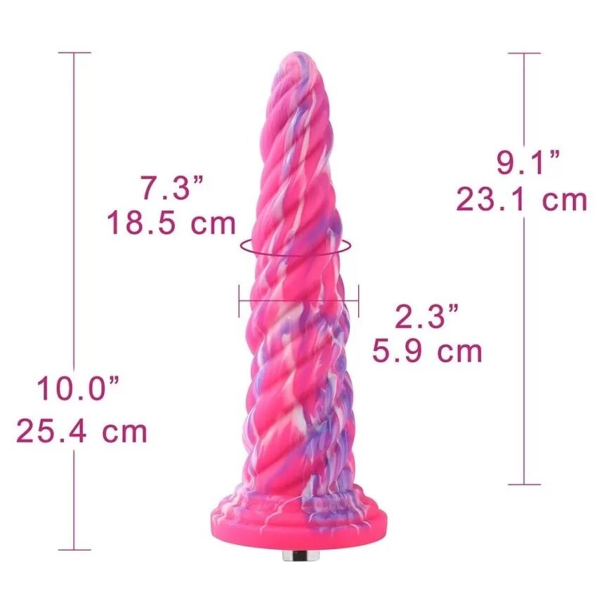    Hismith Awl Shape Silicone Dildo Monster Series, 25,4  5,9 