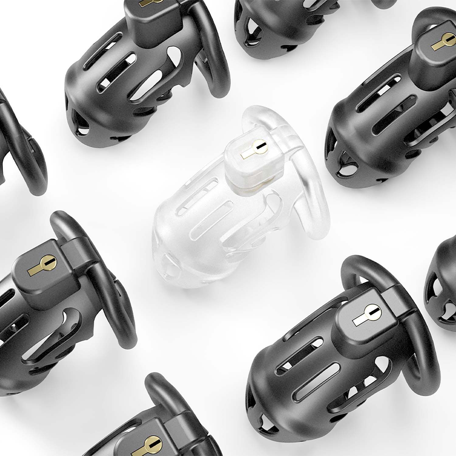    LOCKINK SEVANDA Plastic Penis Chastity Cage — Black ( )