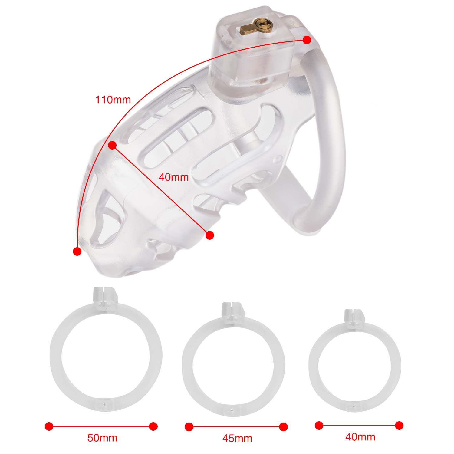    LOCKINK SEVANDA Plastic Penis Chastity Cage — Transparent ( )