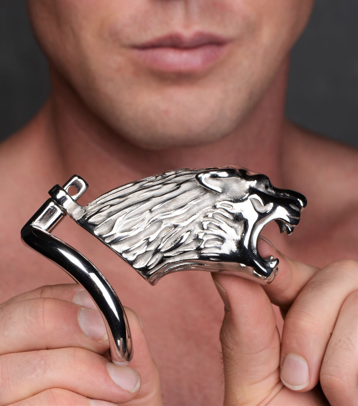    Master Series Tiger King Cock Cage With Lock ( )