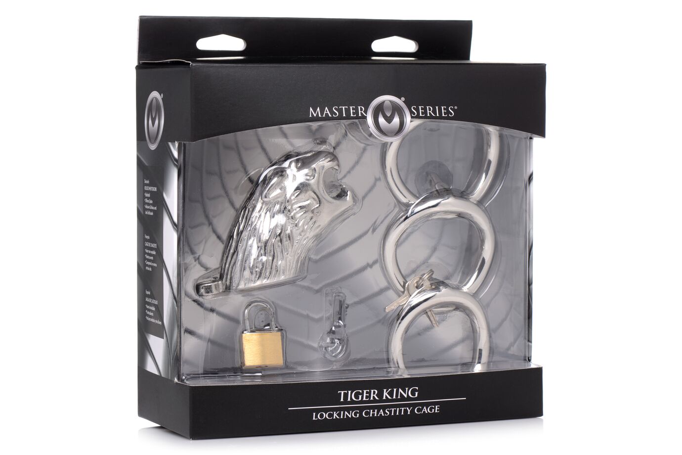    Master Series Tiger King Cock Cage With Lock ( )