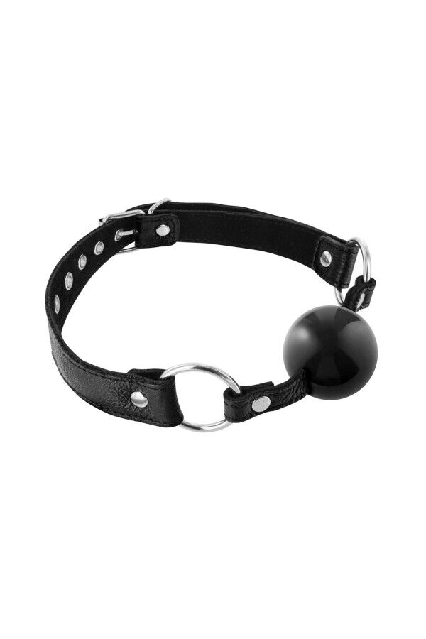   Fetish Tentation Premium Leather gag with silicone ball,  4 