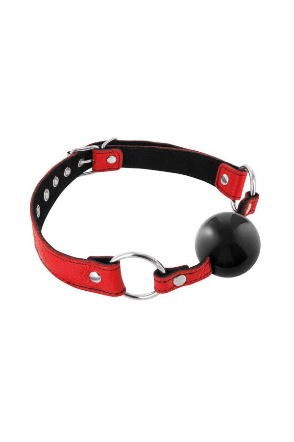   Fetish Tentation Premium Leather gag with silicone ball,  4 