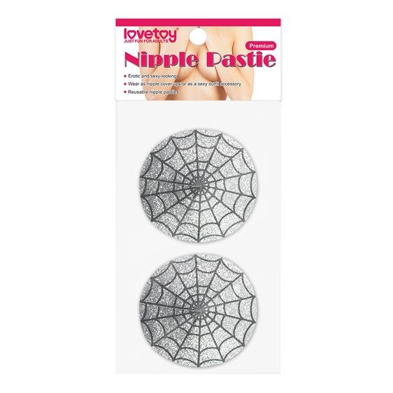    Reusable Spider Glittering Nipple Pasties LoveToy, 1 