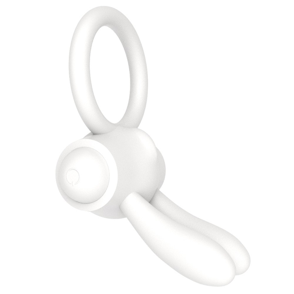     Power Clit Cockring Rabbit LoveToy White