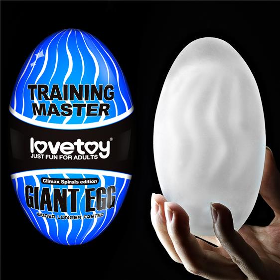 - Traning Master Giant Egg Masturbator Blue, 12  7 