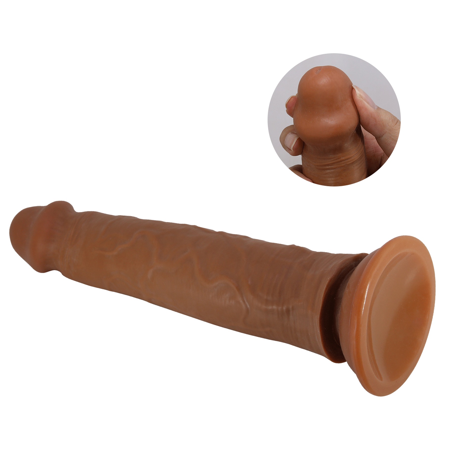  PRETTY LOVE -SHARIFE 10(254mm) Sliding Skin Series TPR, Suction base Bendable