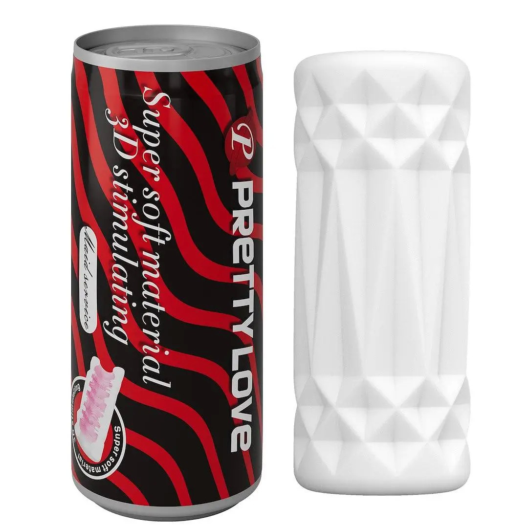      Pretty Love Pop-Top Can Masturbator Red, 9  3,5 