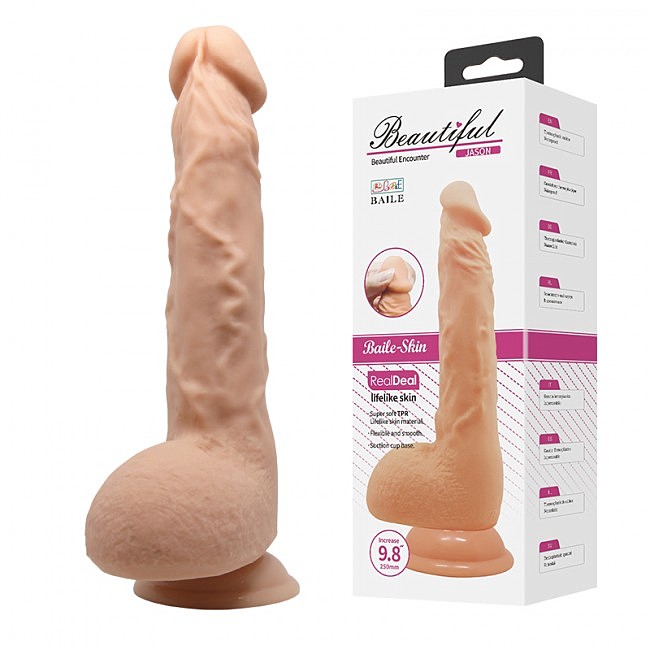   Beautiful Encounter Jason Real Dildo Flesh Baile , 24  4,1 