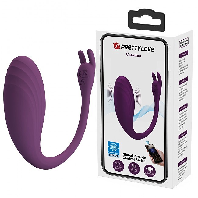  Pretty Love Catalina Stimulator Dark Purple, 12  