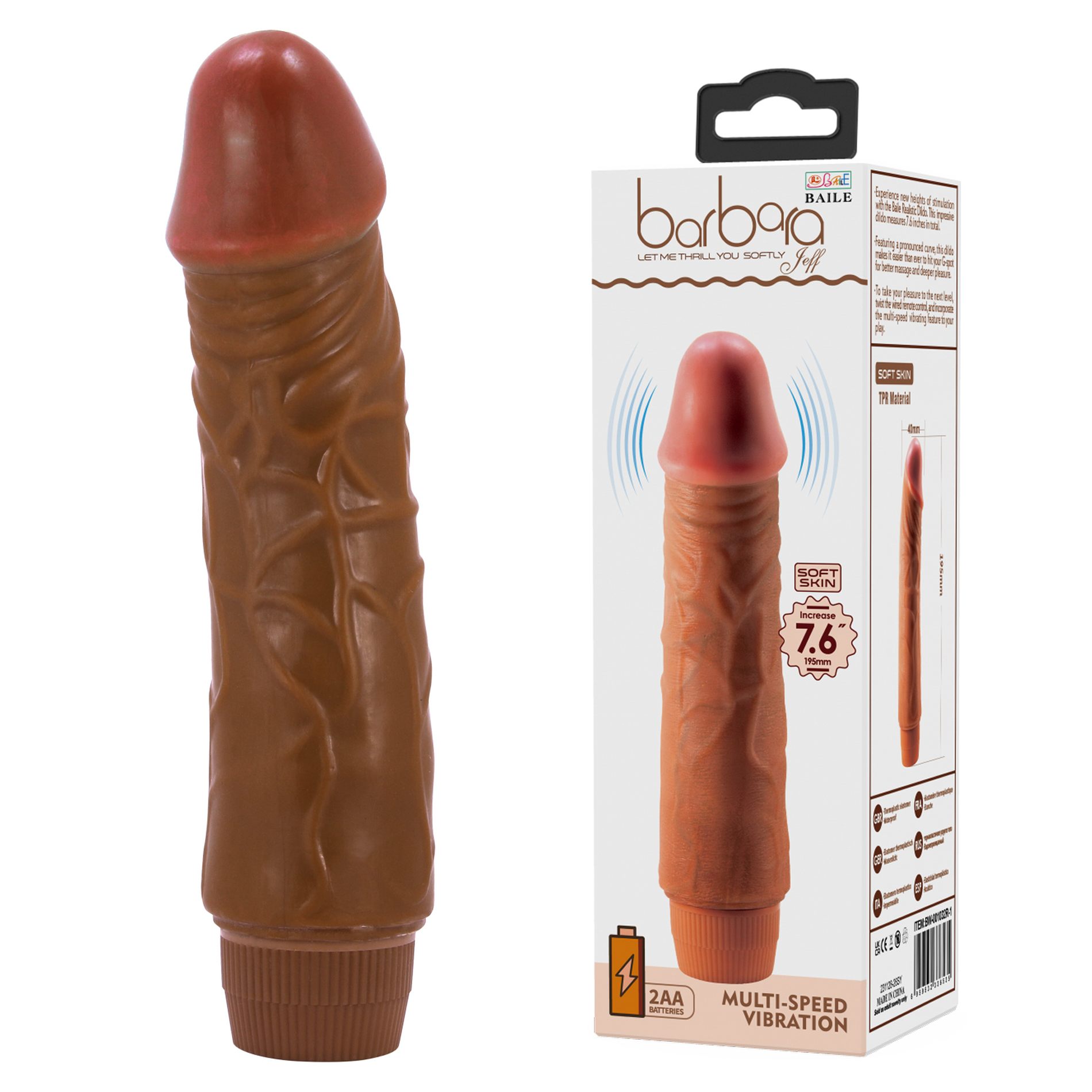  Barbara Jeff Vibrator 7,6 LYBAILE Brown,  , 19,5  4 