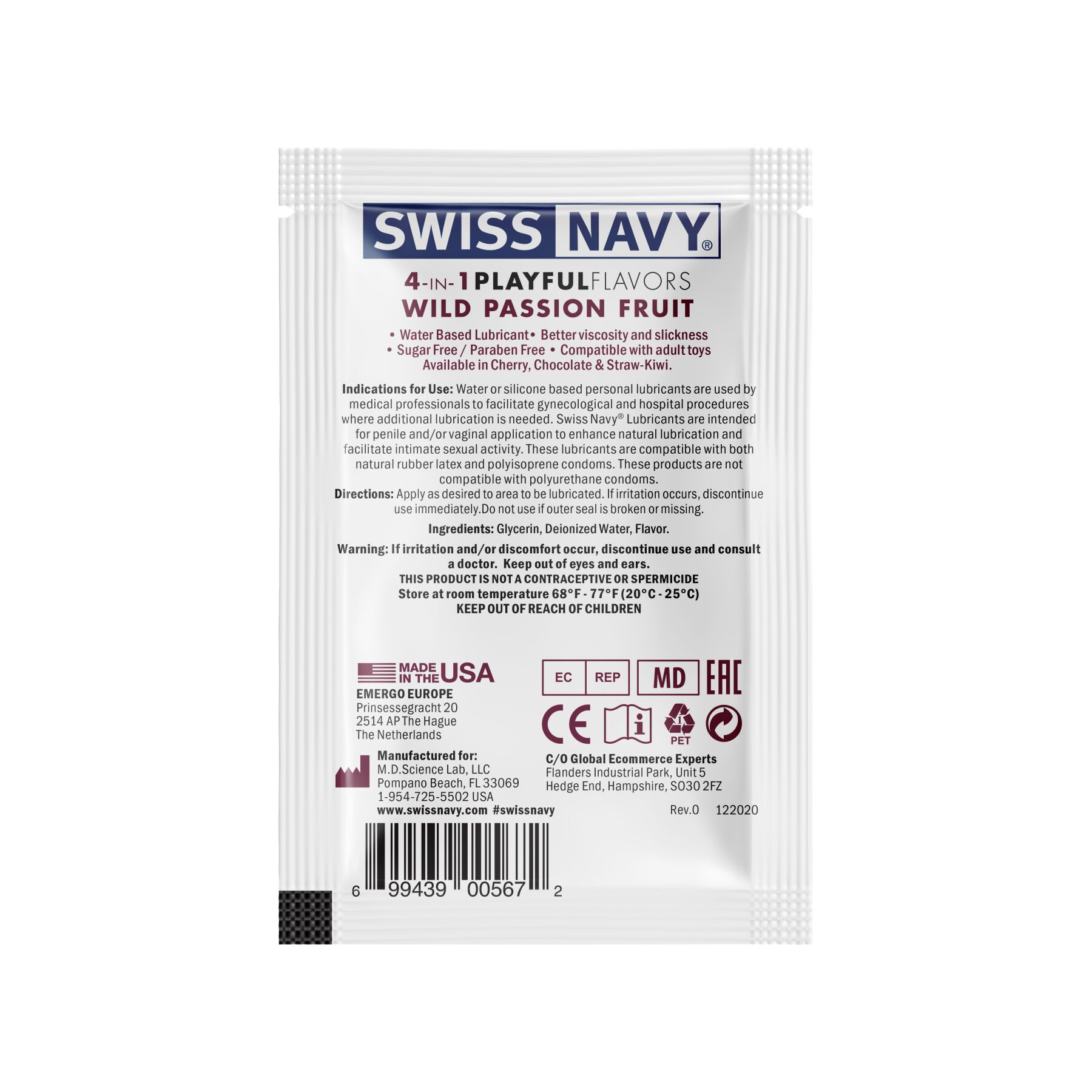   Swiss Navy 4 in 1 Wild Passion Fruit,  ,  , 5 