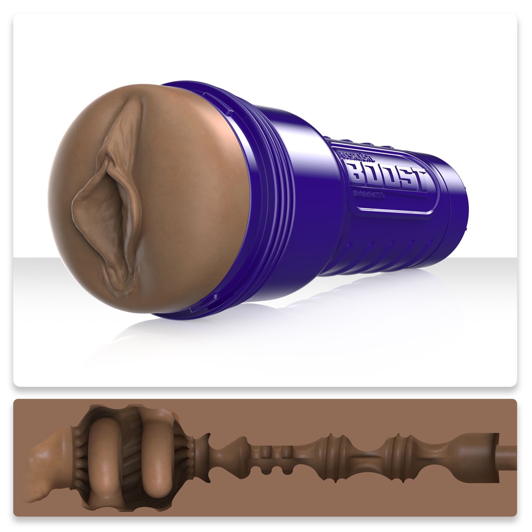 - Fleshlight Boost Bang Medium Dark Flesh,   Turbo Tech