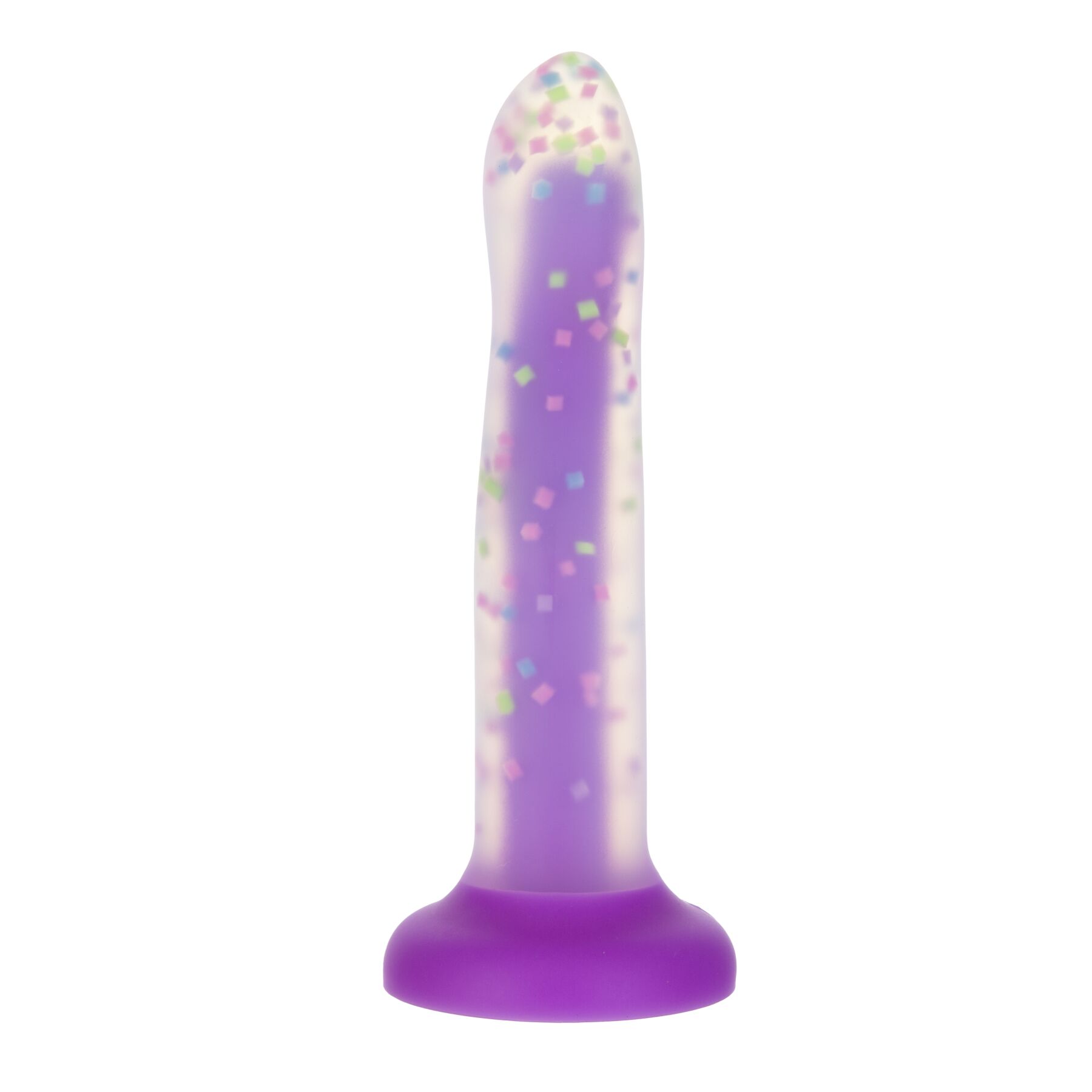     ADDICTION Rave 8, Glow in the Dark Dildo Purple Confetti, 20,3  3,6 