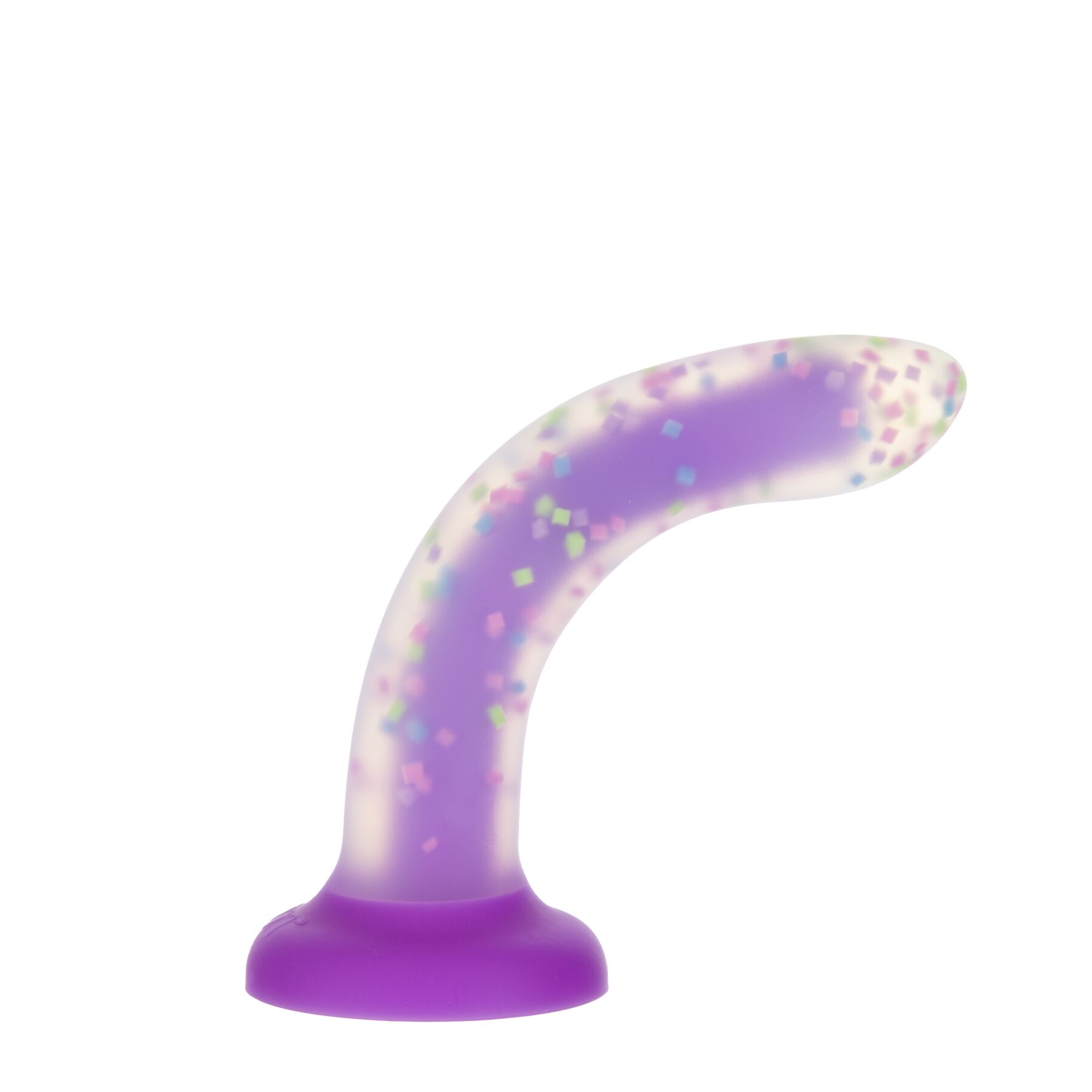     ADDICTION Rave 8, Glow in the Dark Dildo Purple Confetti, 20,3  3,6 