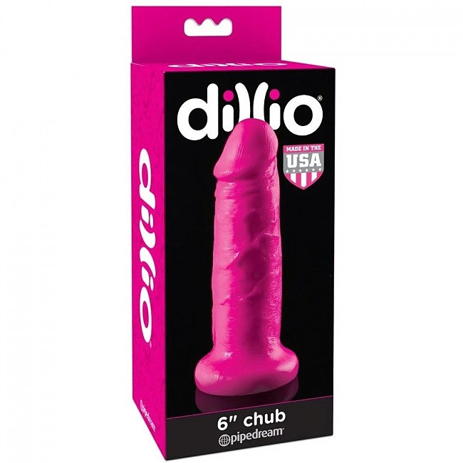 	   Pipedream Dillio 6 Chub Suction Cup Dildo Pink, 17,8  4,4 