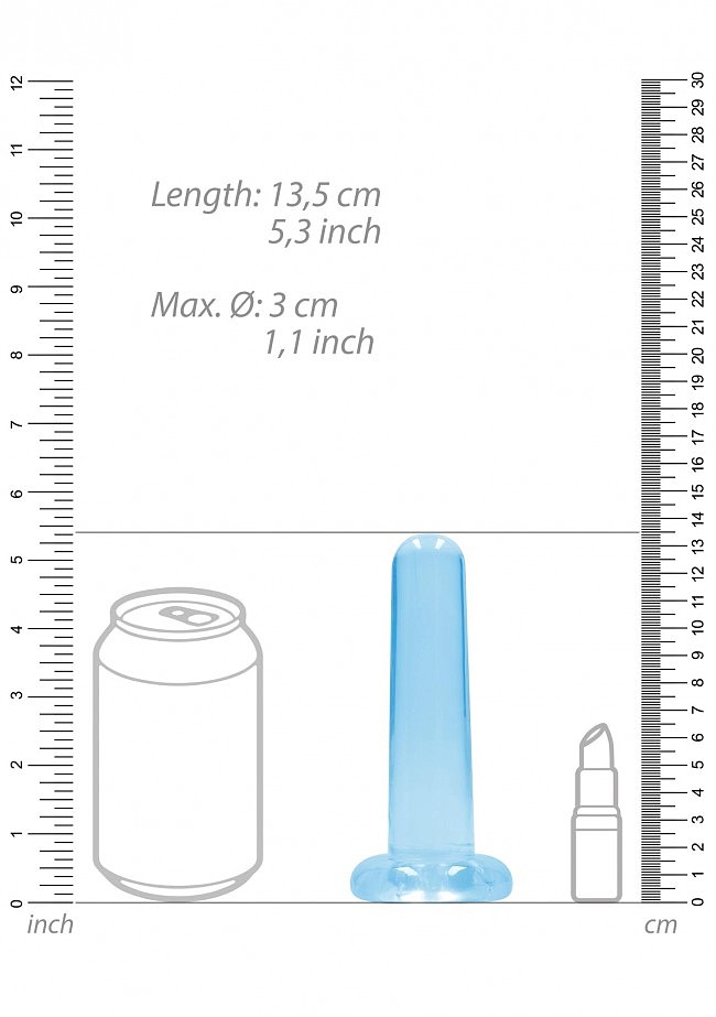   Non Realistic Dildo with Suction Cup Blue, 13,5  3 