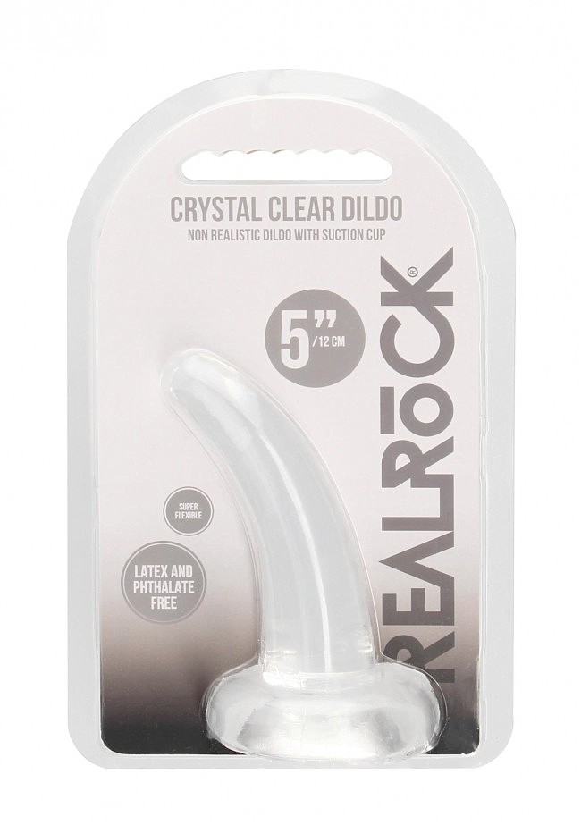    Non Realistic Dildo with Suction Cup Transparent, 12  3 