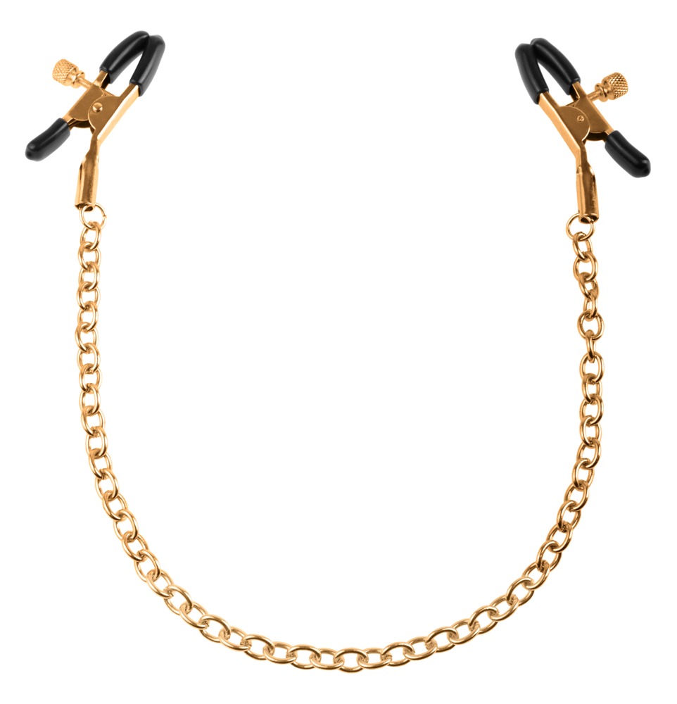       FFS Gold Chain Nipple Clamps, 42 