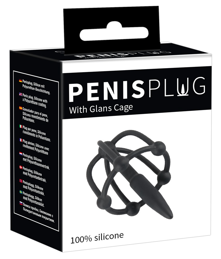     Penis Plug with Glans Cage, 