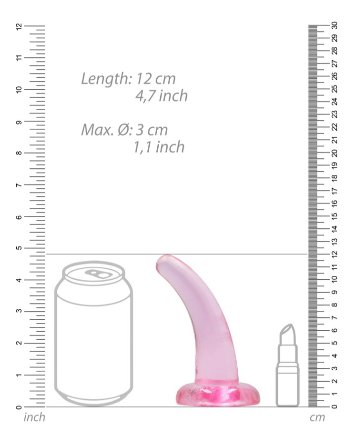   Non Realistic Dildo with Suction Cup Pink, 12  3 