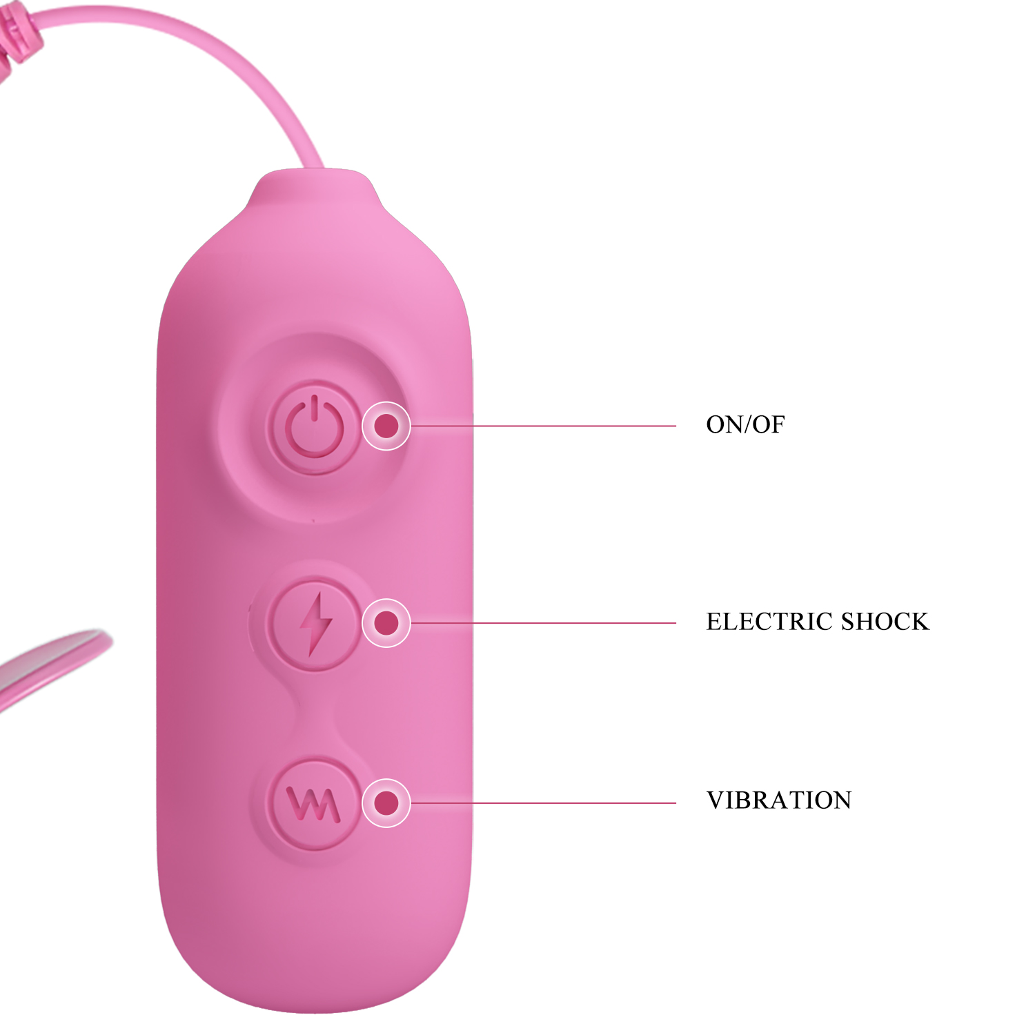    Pretty Love Vibro Nipple Clips Pink, 7  , 3  