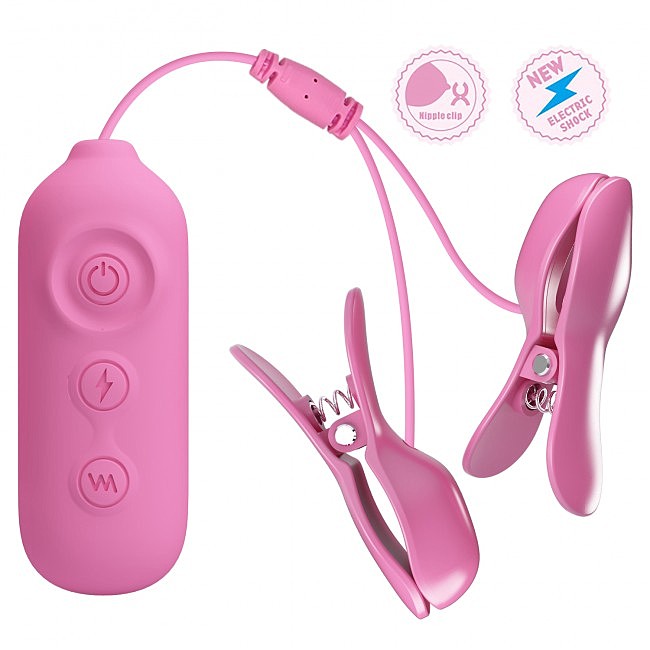    Pretty Love Vibro Nipple Clips Pink, 7  , 3  