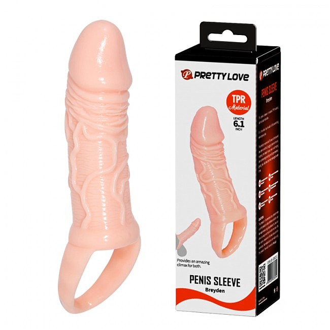     Pretty Love Breyden Penis Sleeve Flesh, 15,5  3,2 