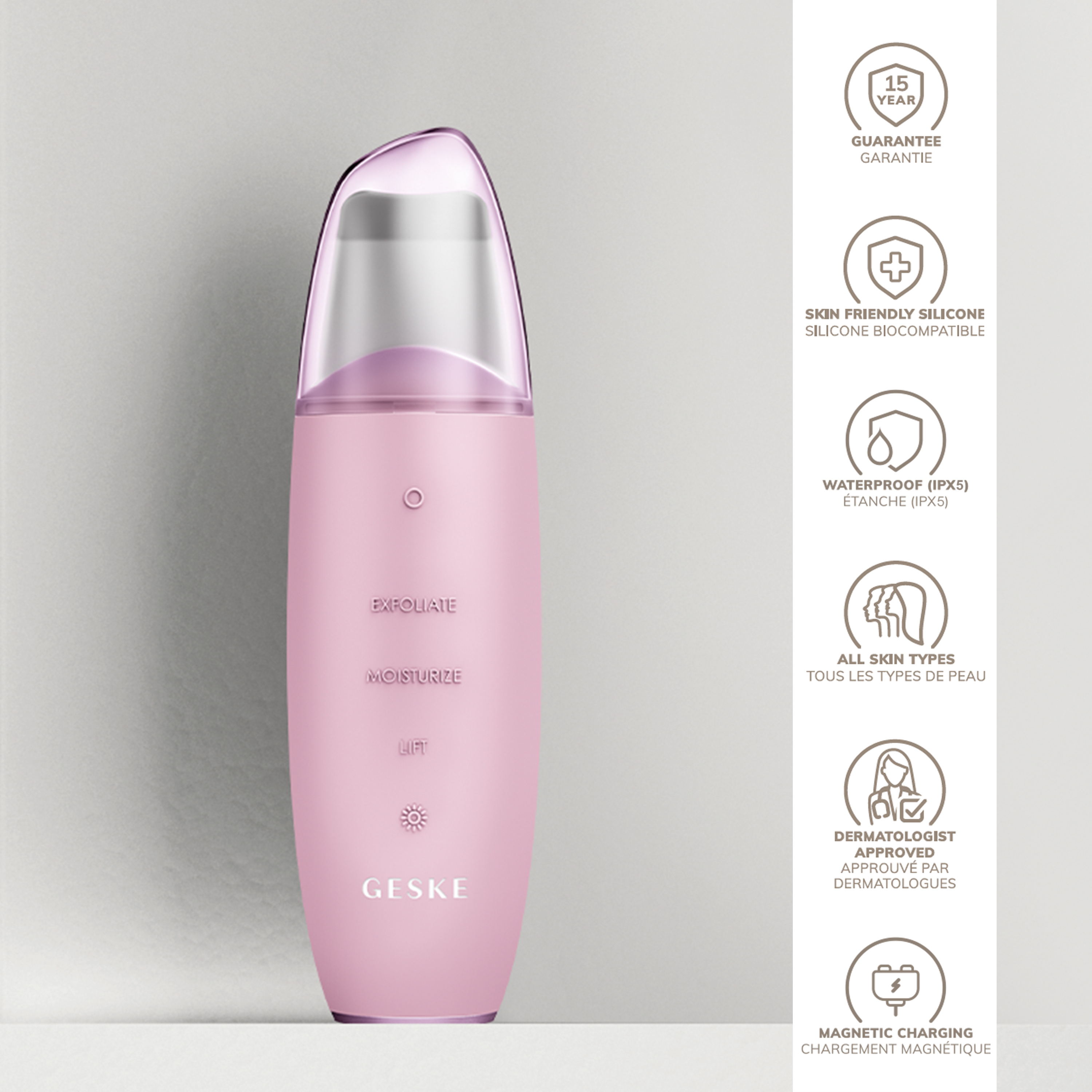         GESKE MicroCurrent Skin Scrubber&Blackhead Remover 91 pink