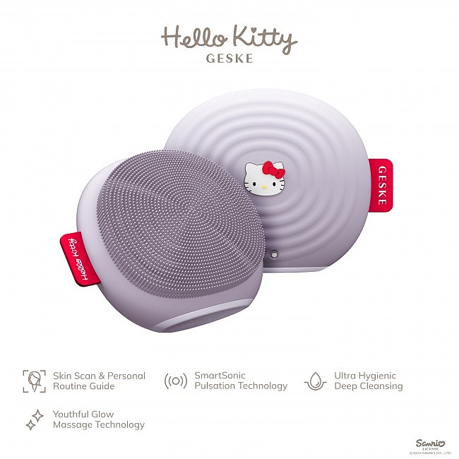      GESKE Sonic Facial Brush 41 by Hello Kitty purple