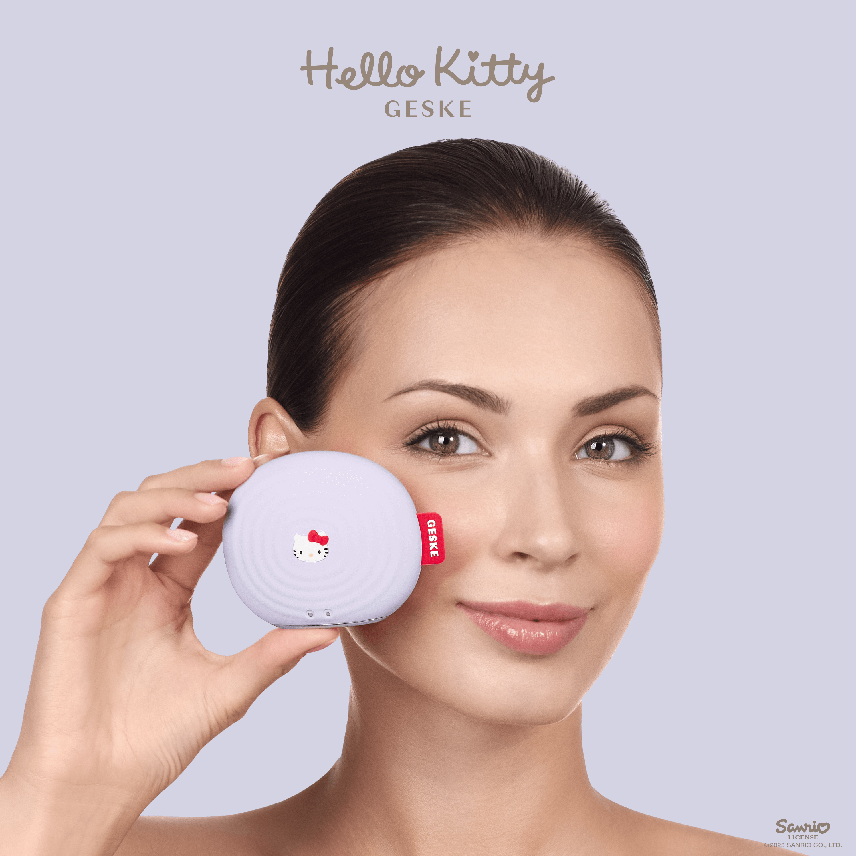      GESKE Sonic Facial Brush 41 by Hello Kitty purple