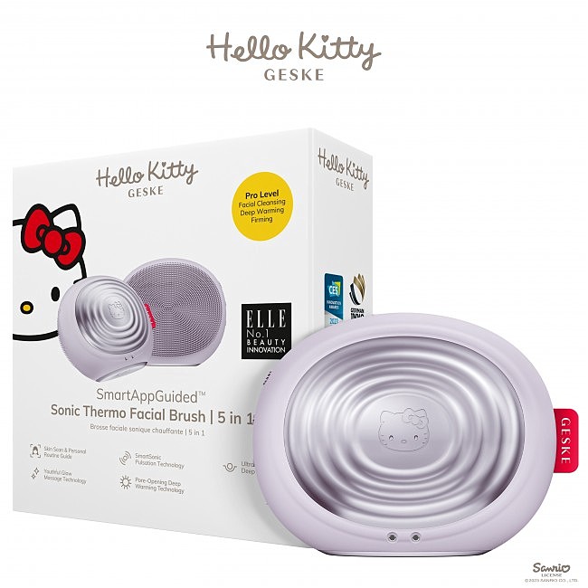       GESKE Sonic Thermo Facial Brush 51 by Hello Kitty purple