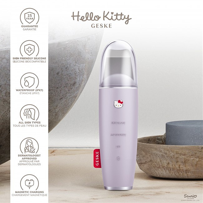         GESKE MicroCurrent Skin Scrubber&Blackhead Remover 91 Hello Kitty purple