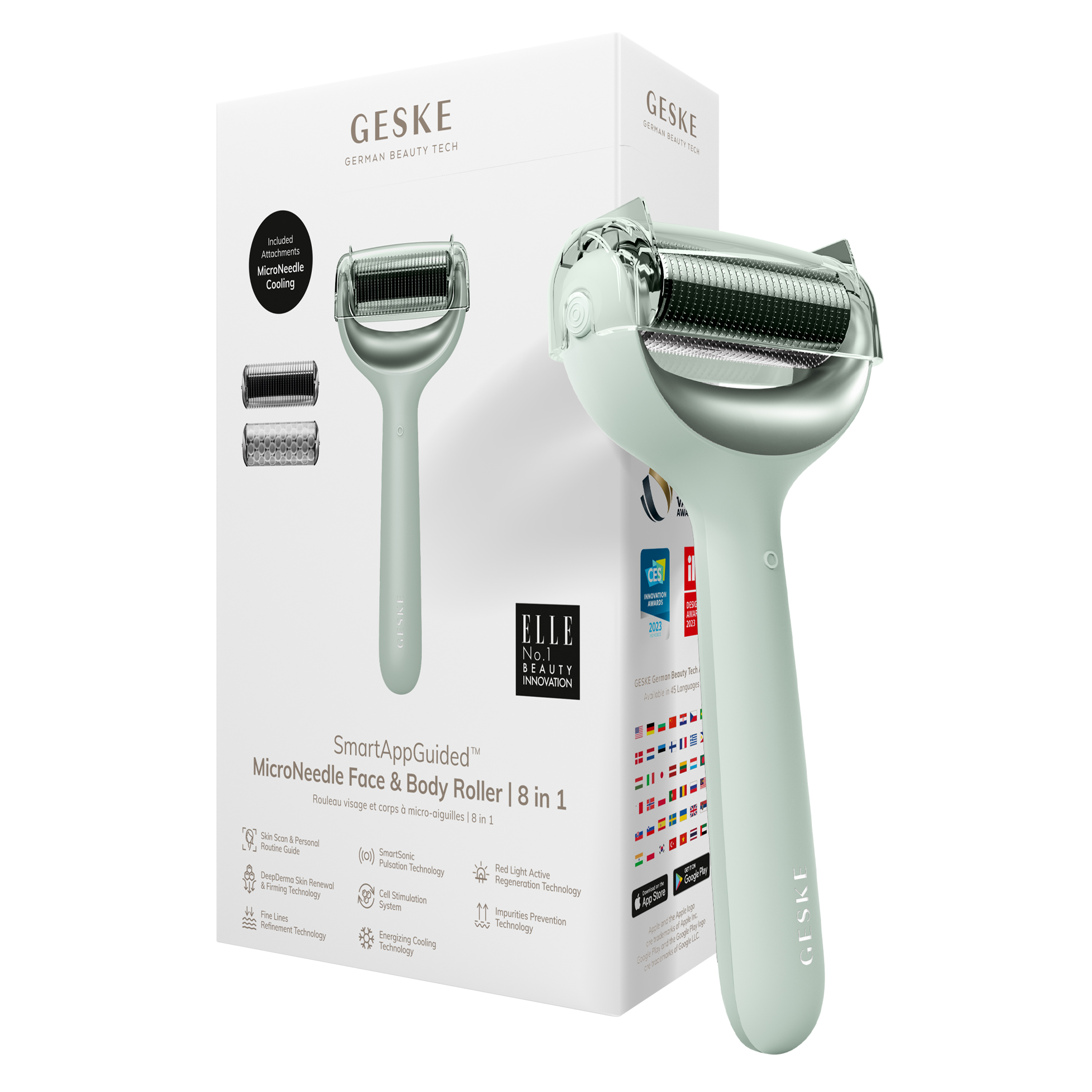         GESKE MicroNeedle Face&Body Roller 81 green