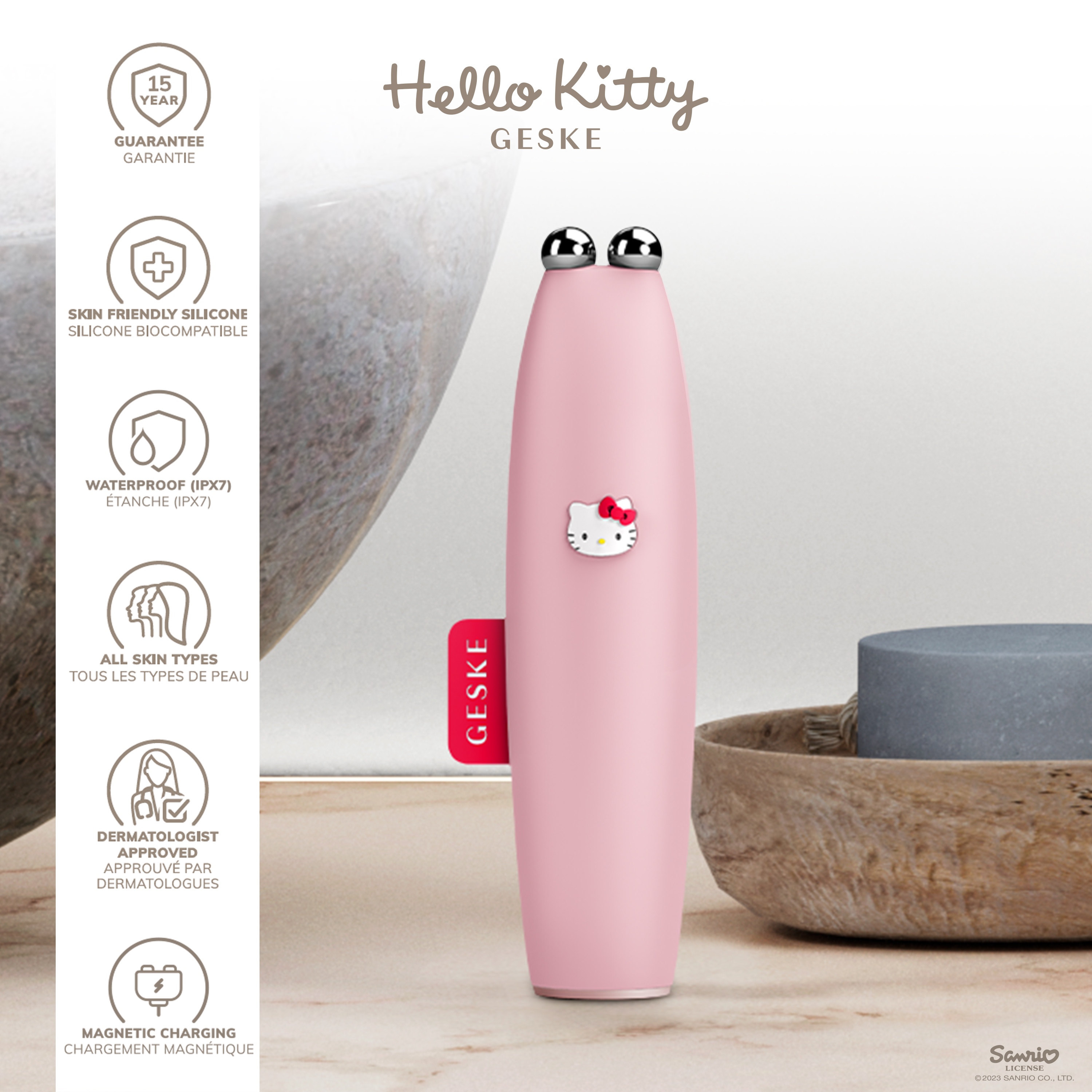      GESKE MicroCurrent Face-Lift Pen 61 by Hello Kitty pink