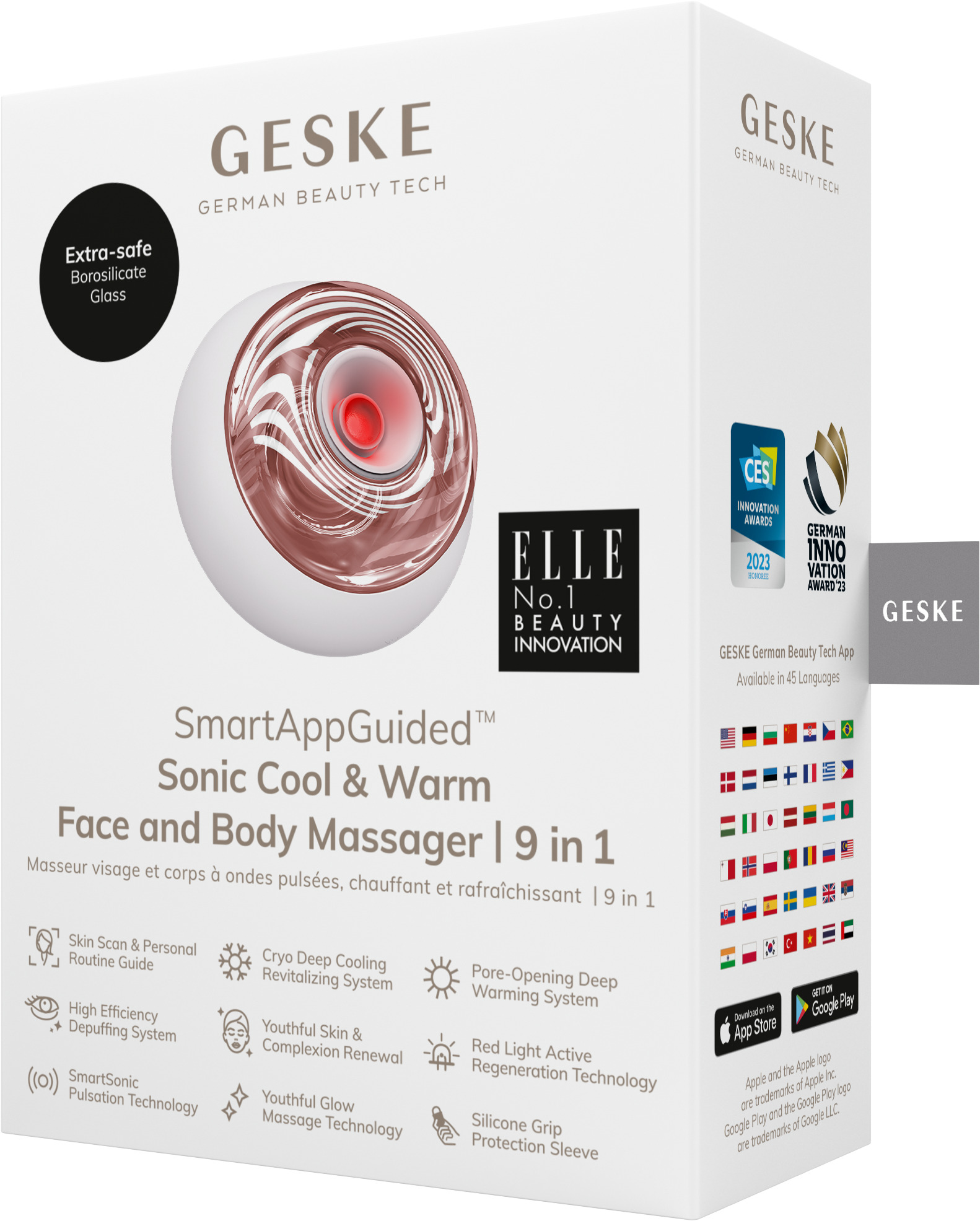      GESKE Sonic Cool&Warm Face and Body Massager 91 starlight