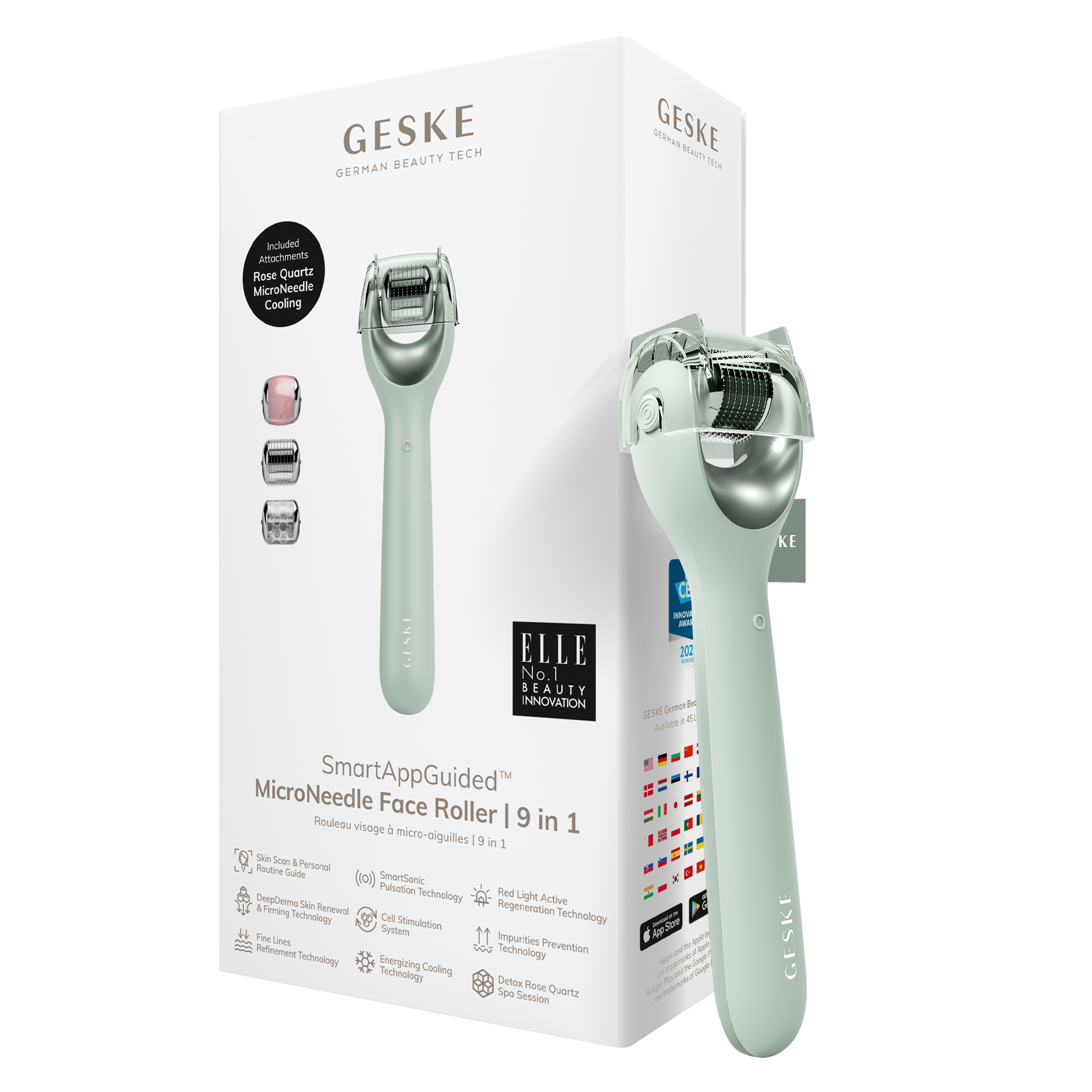       GESKE MicroNeedle Face Roller 91 green