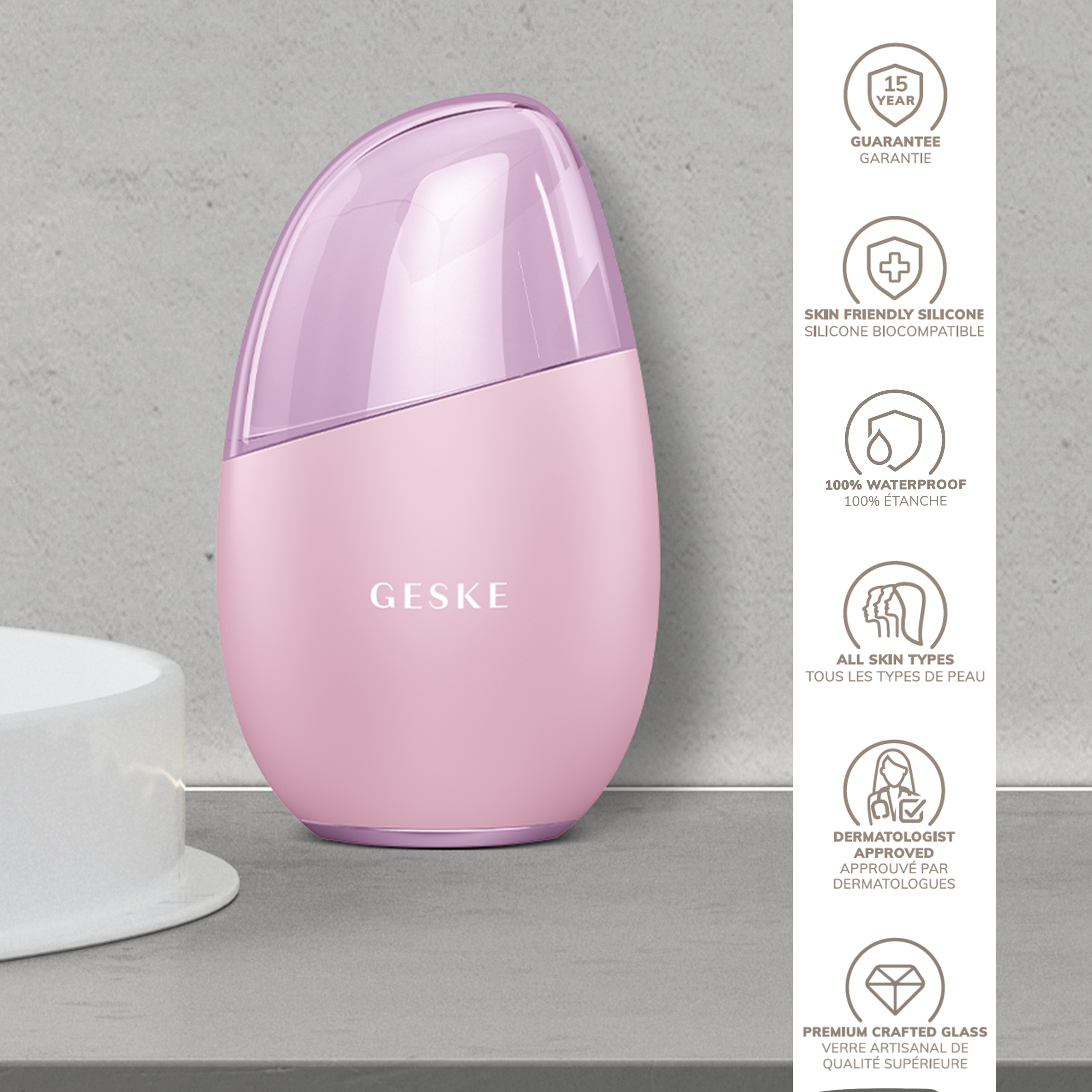    GESKE Cool&Warm Eye and Face Massager 71 pink