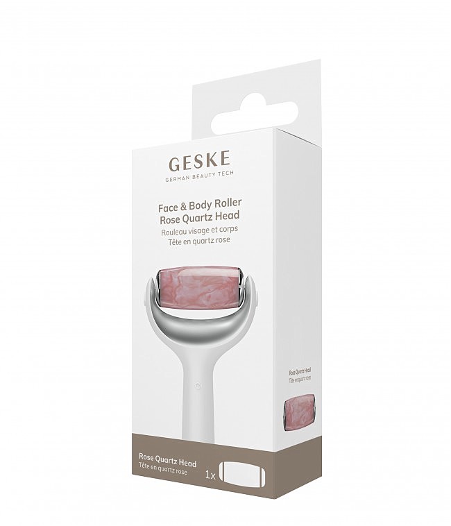  GESKE Face&Body Roller Rose Quartz Head